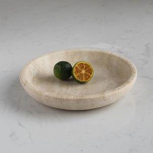 NATURAL TRAVERTINE DISH
